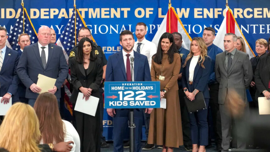 Seis detenidos y 122 niños rescatados en Florida en operación contra abusos y trata