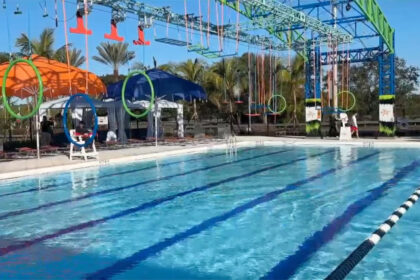 El nuevo centro acuático de Wellington cuenta con piscina olímpica y pista de obstáculos retráctil