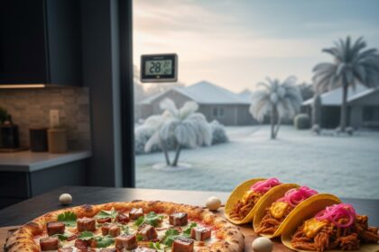 Pizza y tacos de iguana en Florida