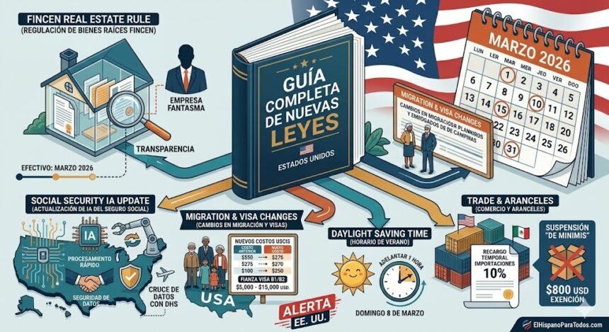 Alerta en EE. UU.: Guía completa de las nuevas leyes que entran en vigor en marzo de 2026