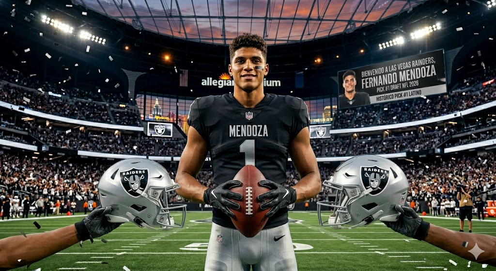 ¡Fernando Mendoza hace historia! Los Raiders lo eligen No. 1 en el Draft de la NFL [Récord Latino]