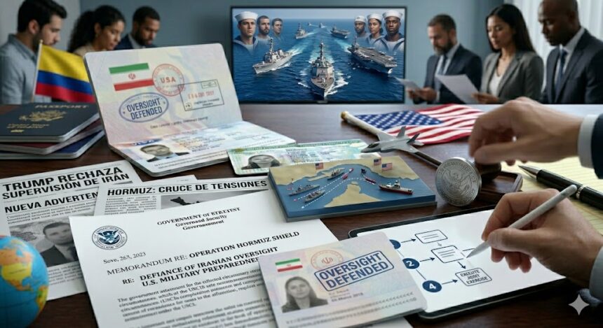 Trump desestima que Irán supervise el estrecho de Ormuz y emite aviso militar