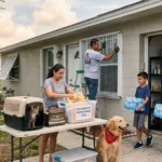 Familia preparándose para la temporada de huracanes 2026
