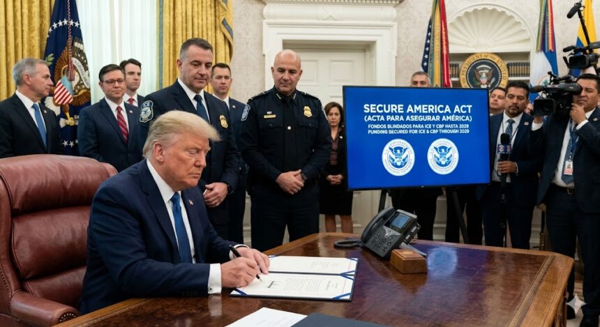 ¿Blindaje antiasilo? Trump firma la Secure America Act y otorga miles de millones a ICE y CBP