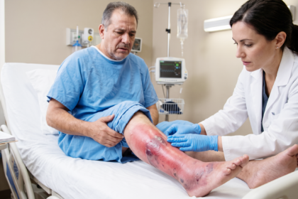 Bacteria Come carne: efectos iniciales de una infección grave en la piel
