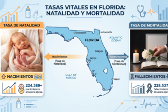 Un reciente análisis de los datos de la Oficina del Censo revela que Florida se encuentra entre los 17 estados del país que han registrado más defunciones que nacimientos en el último año.