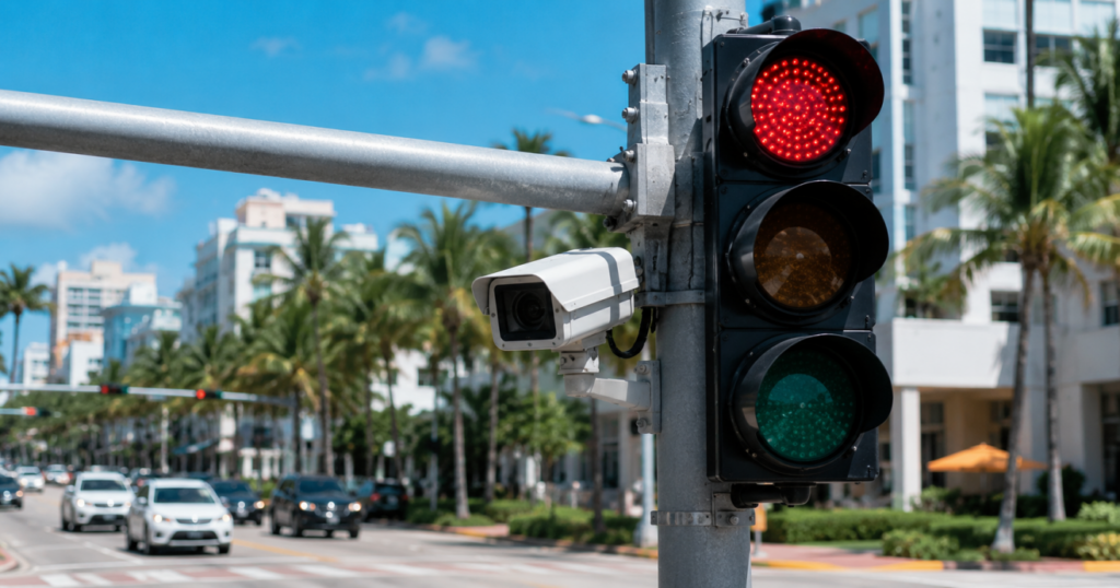 ¡Cuidado al volante! Miami Beach activa nuevas reglas de cámaras en semáforos